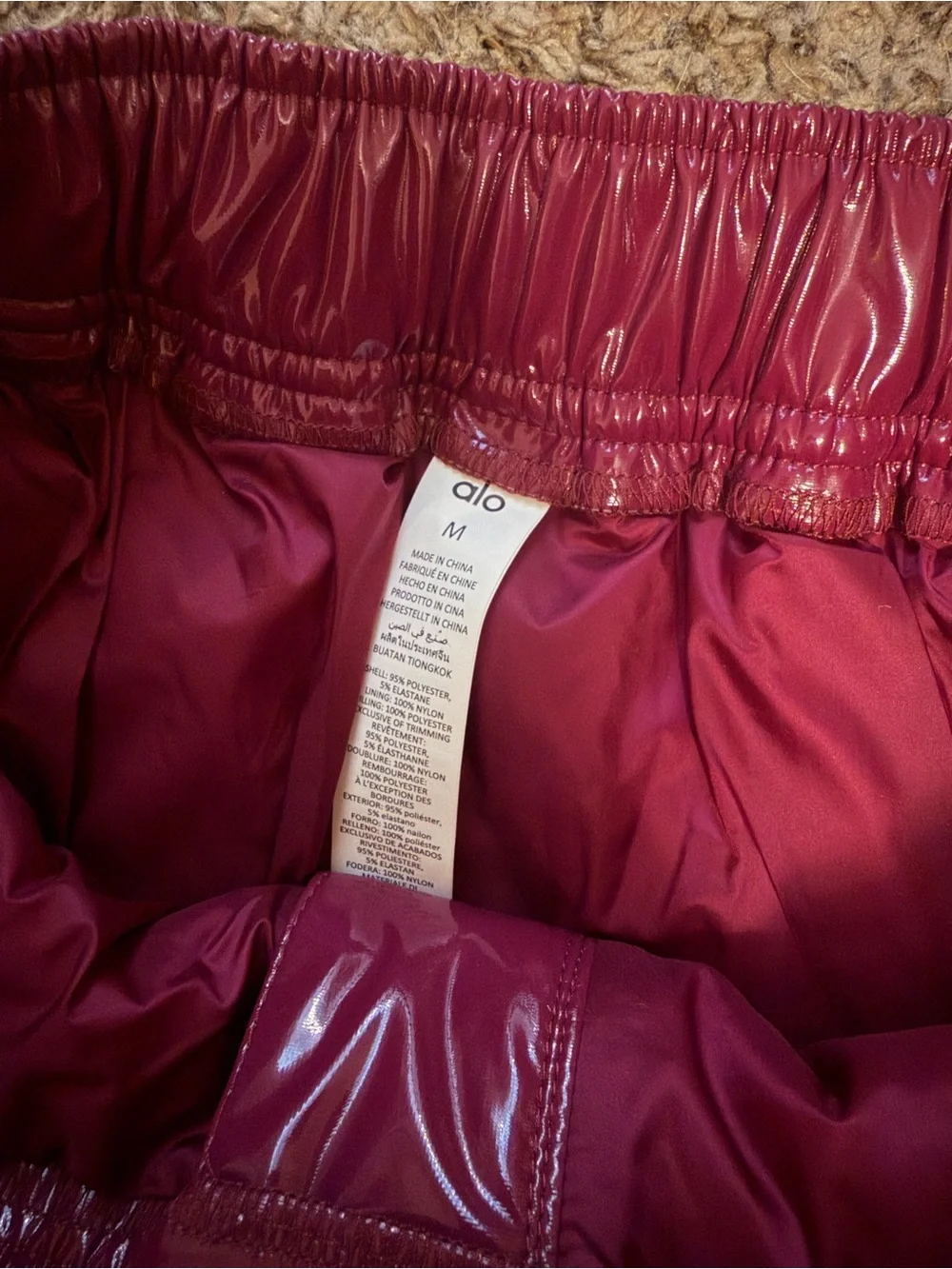 ALO Yoga Puffer Magenta Mini Skirt